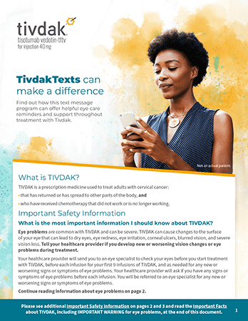 Image sample from the first page of the Demo® (demo vid-ttdd)Texts Brochure